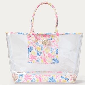 Colorful Transparent Beach Tote Bag